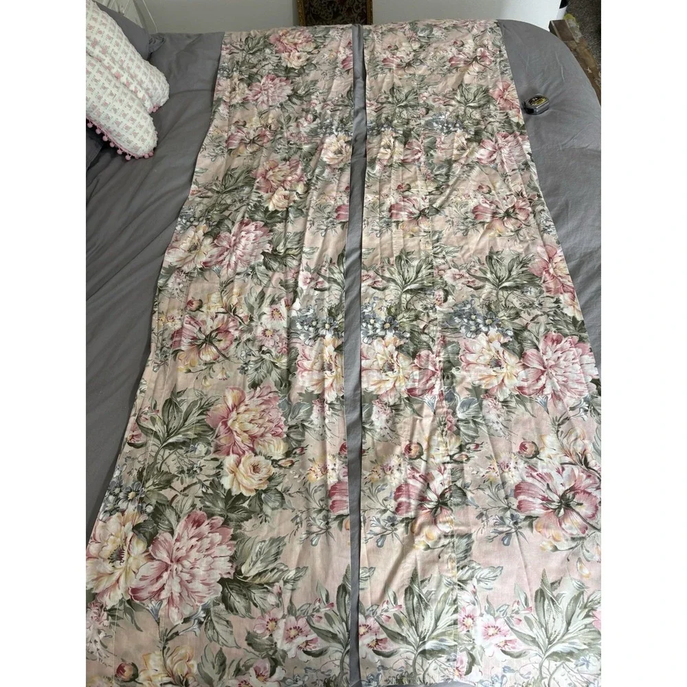 Vintage‎ Crown Crafts Set Of 2 Panels 86 x 158 Inch Valance 50/50 Cottagecore